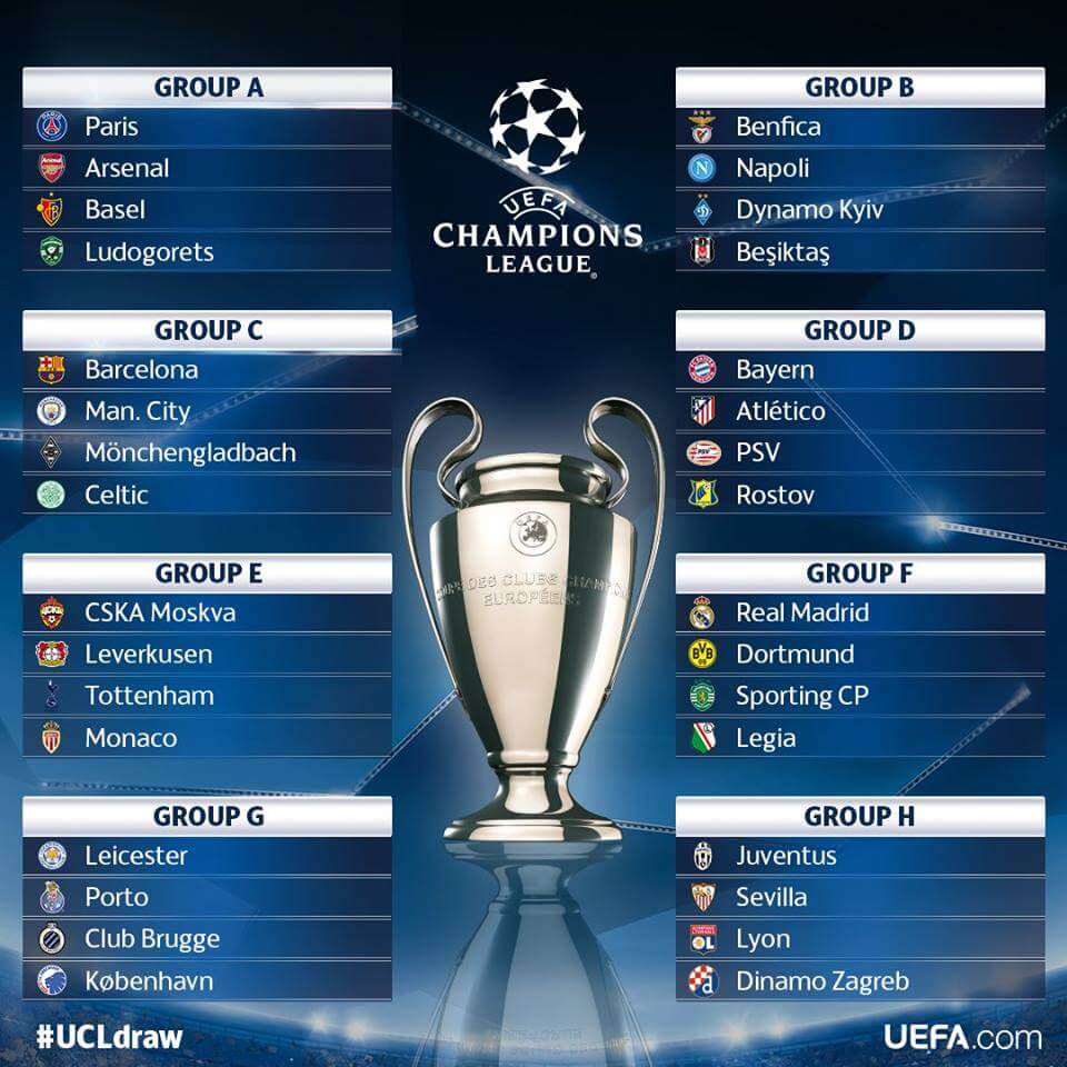 uefa champions cup fixtures