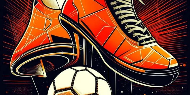 soccer Boots Design: Modern synthetic cleats contrasted with classic leather boots